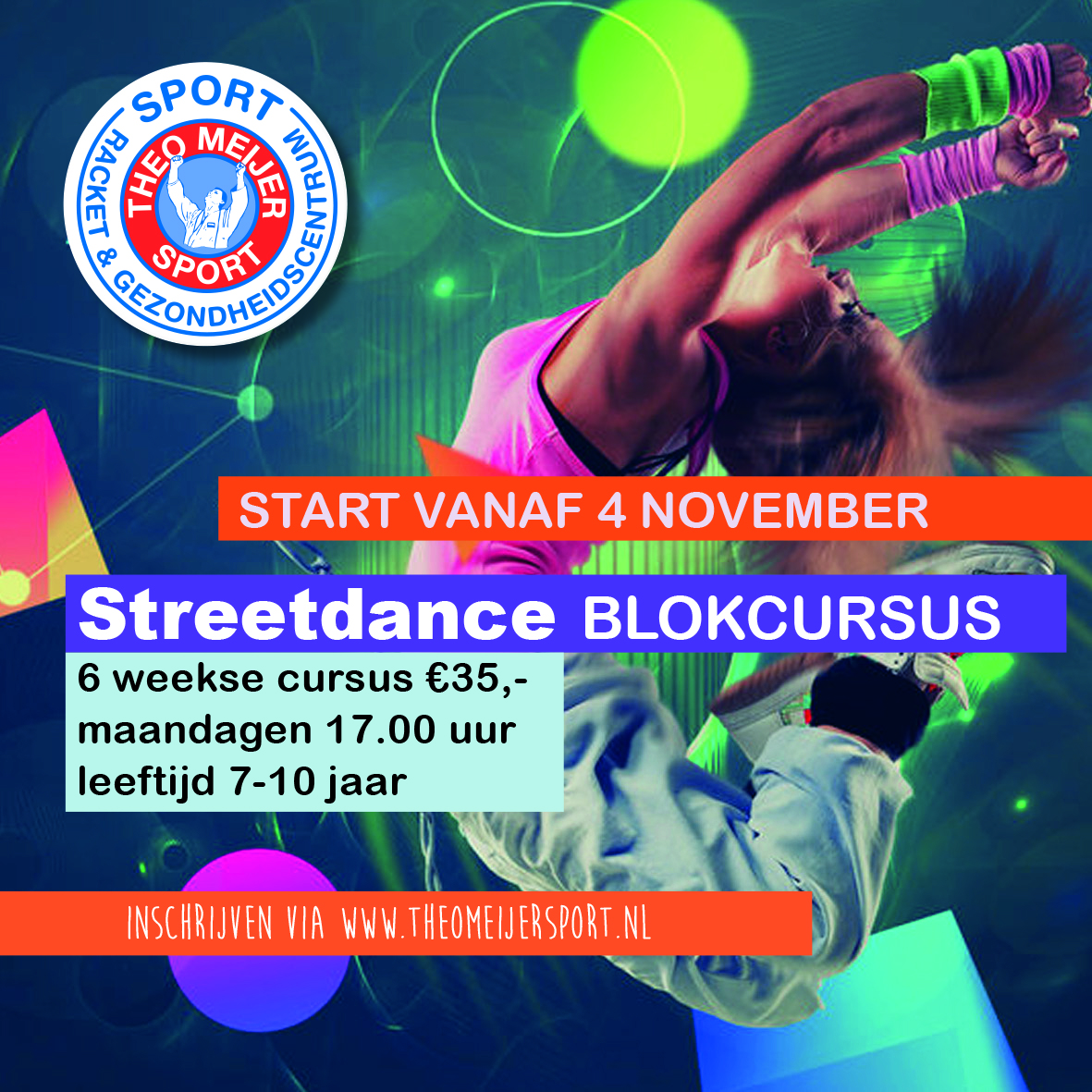 Streetdance blokcursus 6 lessen